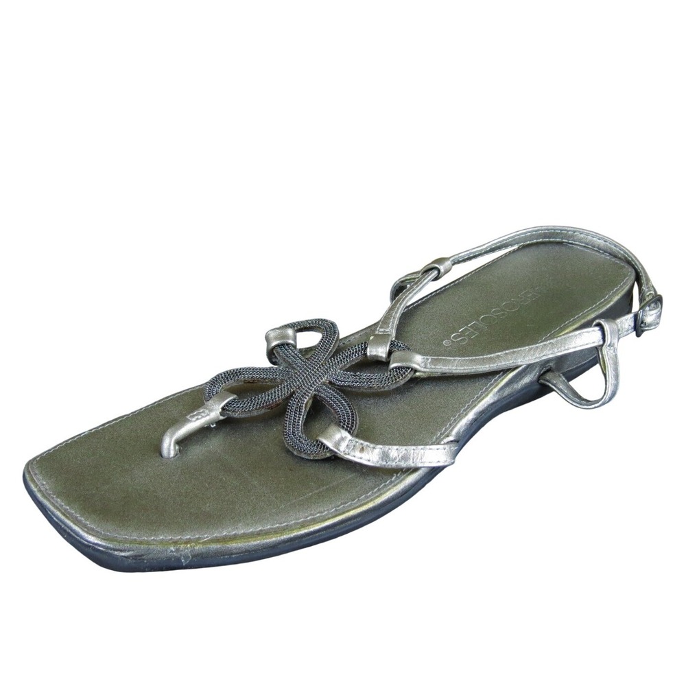 Aerosoles Women's  Strappy Silver Leather Sz 6 Medium Gently‎ Used 2025